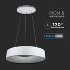 D 20W Lampa Wisząca LED / Barwa:3000K / Biały / Ściemniana