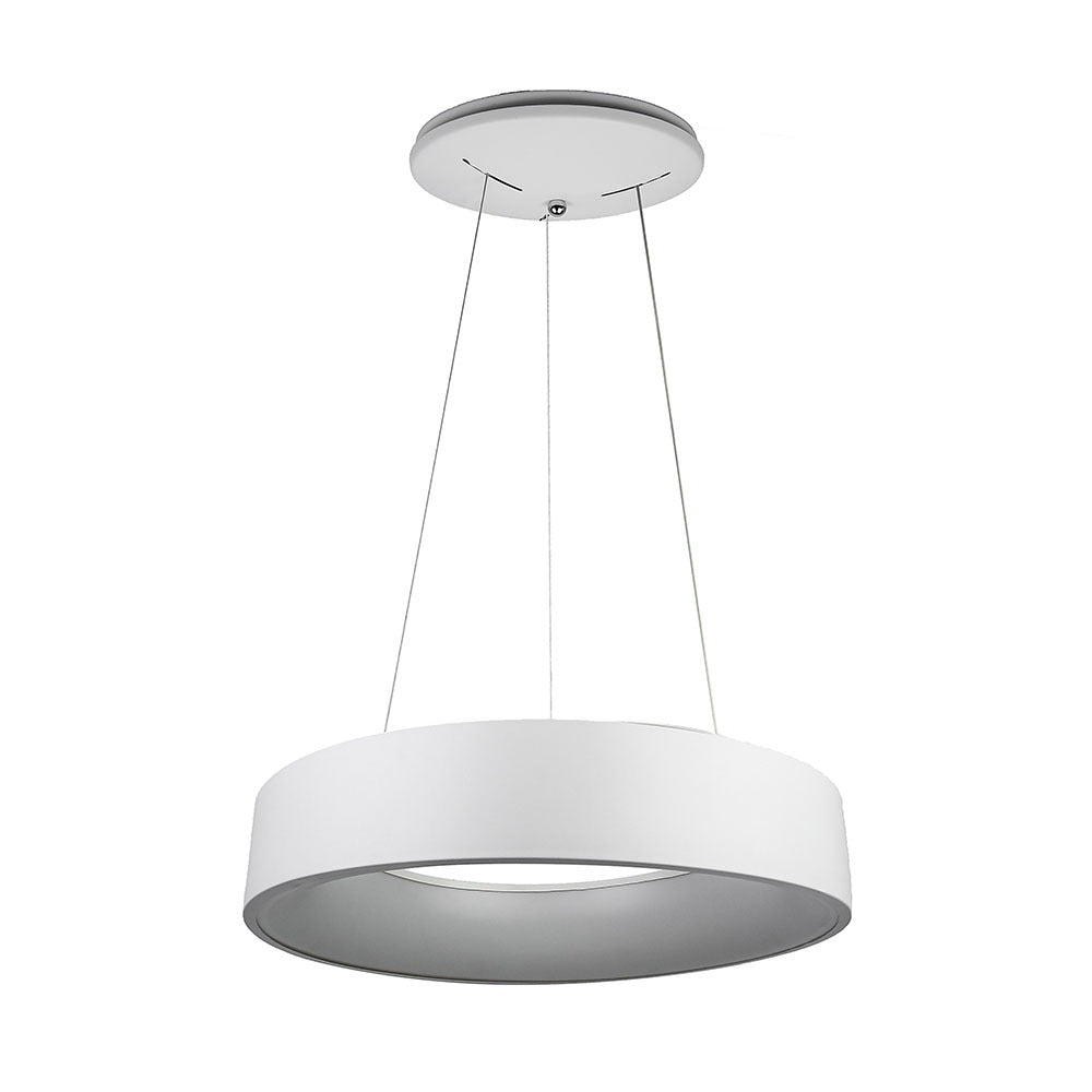 D 20W Lampa Wisząca LED / Barwa:3000K / Biały / Ściemniana