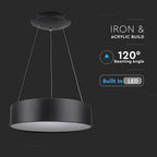 D 20W Lampa Wisząca LED / Barwa:3000K / Czarny / Ściemniana