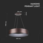 D 20W Lampa Wisząca LED / Barwa:3000K / Brązowy / Ściemniana