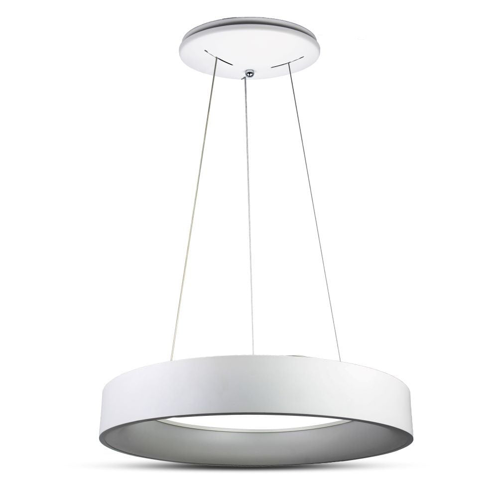 D 30W Lampa Wisząca LED / Barwa:3000K / Biały / Ściemniana