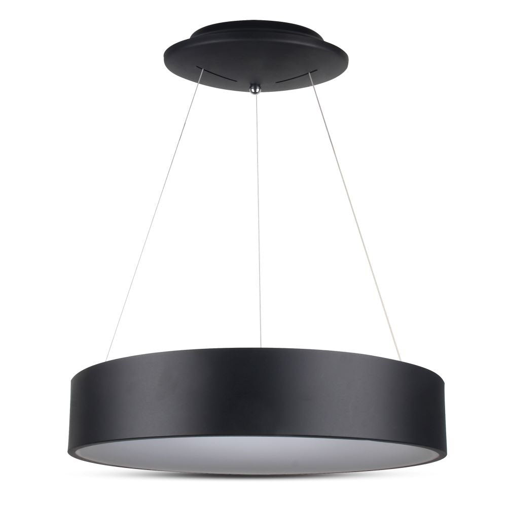 D 30W Lampa Wisząca LED / Barwa:3000K / Czarny / Ściemniana