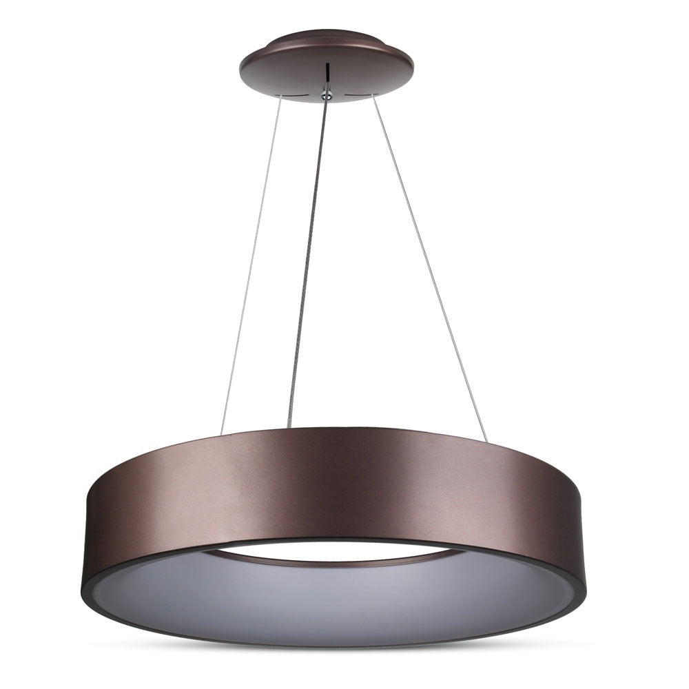 D 30W Lampa Wisząca LED / Barwa:3000K / Brązowy / Ściemniana
