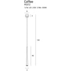 Maxlight Lampa wisząca Coffee I - Metal - Czarny P0372