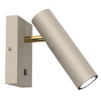 kinkiet Axion with switch beige/gold 1xGU10