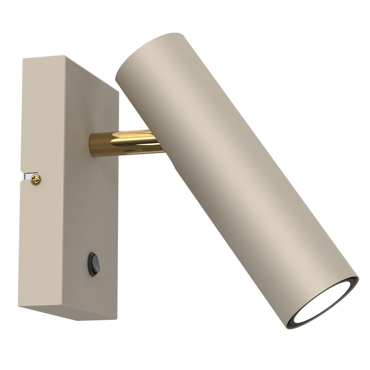 kinkiet Axion with switch beige/gold 1xGU10