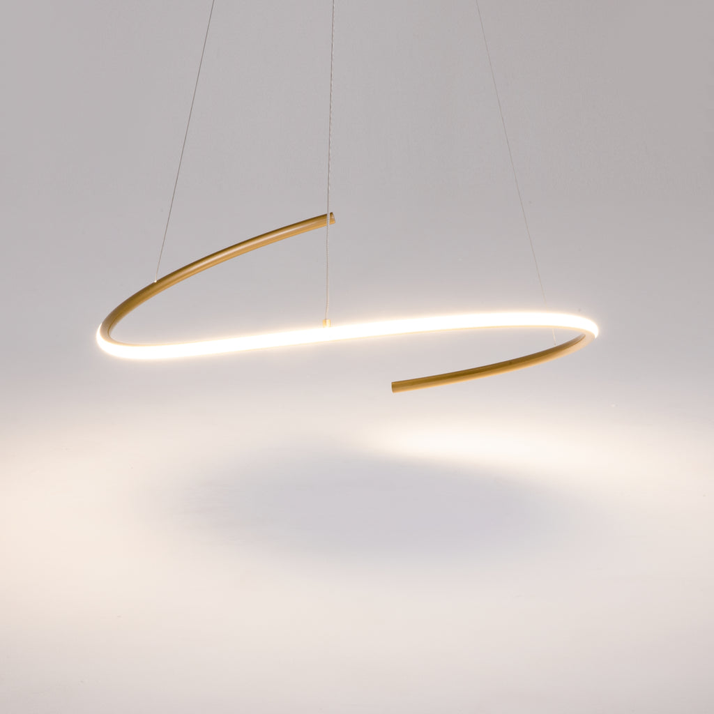 Maytoni Lampa wisząca Curve - Aluminium - Mosiądz MOD242PL-L33BSK