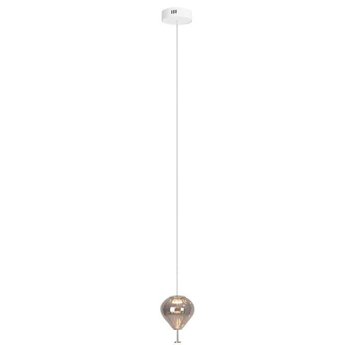Maxlight Lampa wisząca Palloncini I - Metal + szkło - Biały + chrom + szkło dymione P0576
