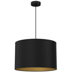 żyrandol Arden black, cylinder shade dia 400, h 250 black/gold 1xE27