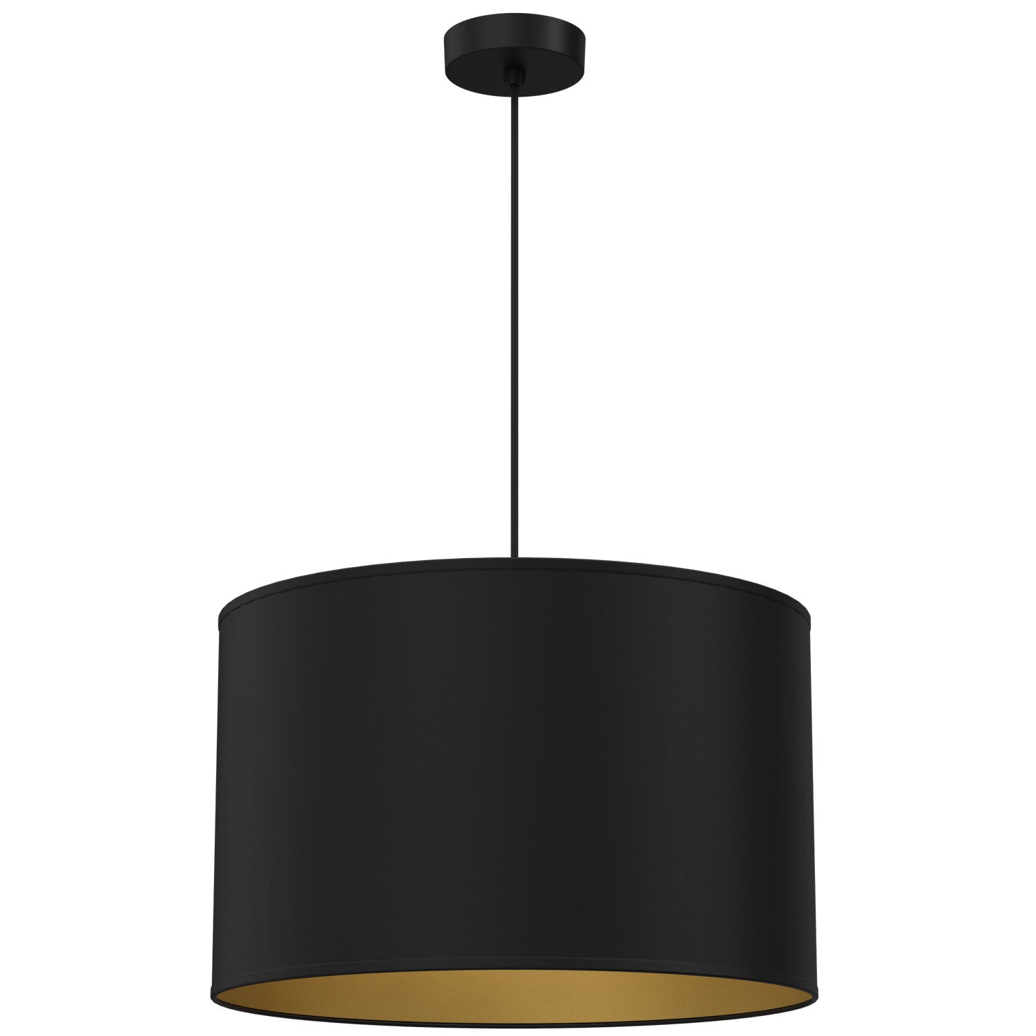 żyrandol Arden black, cylinder shade dia 400, h 250 black/gold 1xE27