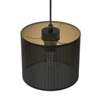żyrandol Loft shade talerz dia 440, black, cylinder shade dia 180, h 150 black/gold 5xE27