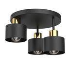plafon Parkla klosz metal black/gold 3xE27