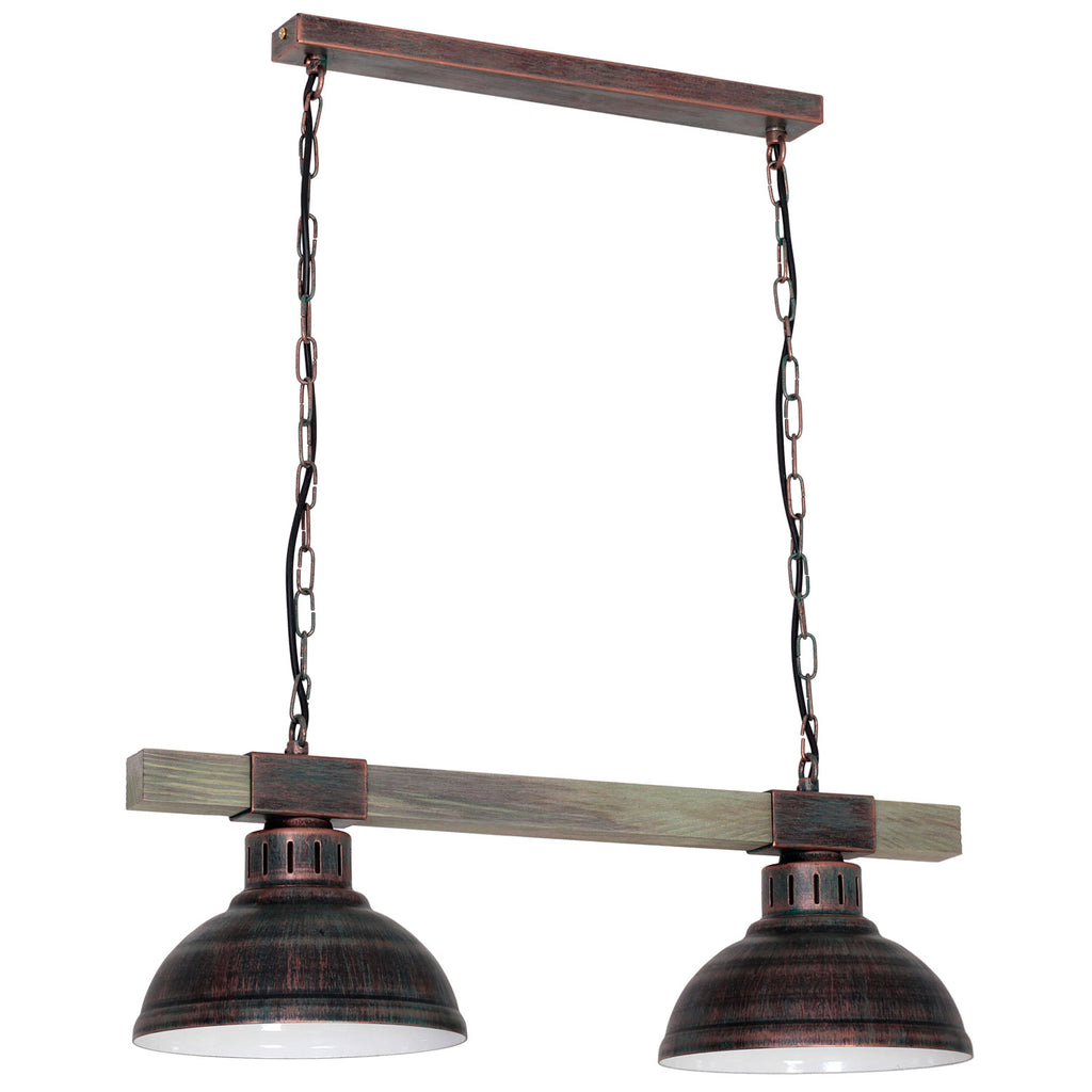 żyrandol Hakon natural wood 2xE27