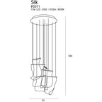 Maxlight Lampa wisząca Silk - Stal nierdzewna + akryl - Chrom P0371D