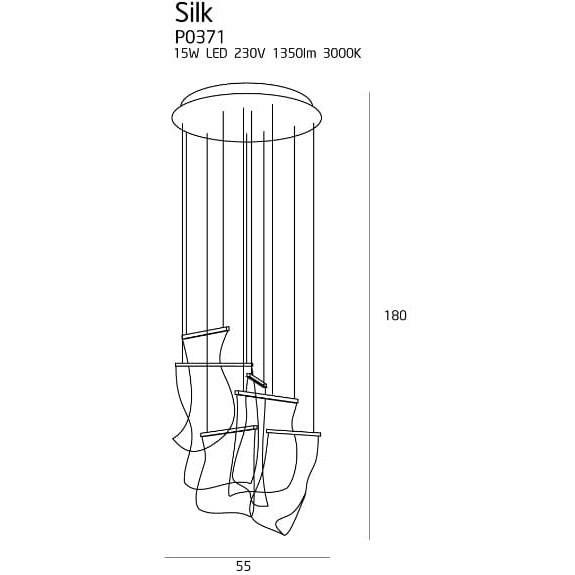 Maxlight Lampa wisząca Silk - Stal nierdzewna + akryl - Chrom P0371D