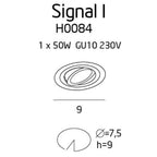 Maxlight Oprawa wpuszczana Signal I - Metal - Biały H0084