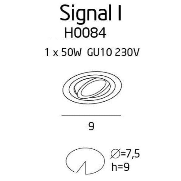 Maxlight Oprawa wpuszczana Signal I - Metal - Biały H0084