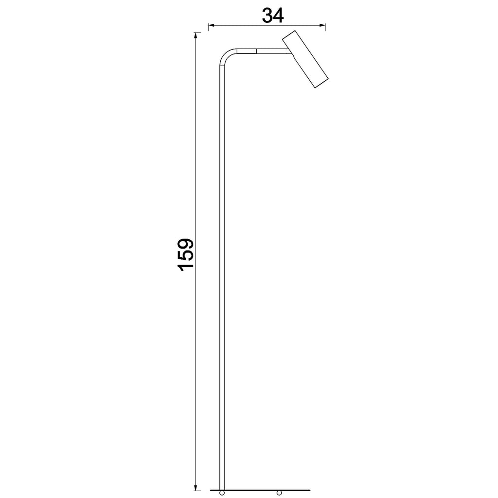 Lampa podł. Axion black/gold 1xGU10