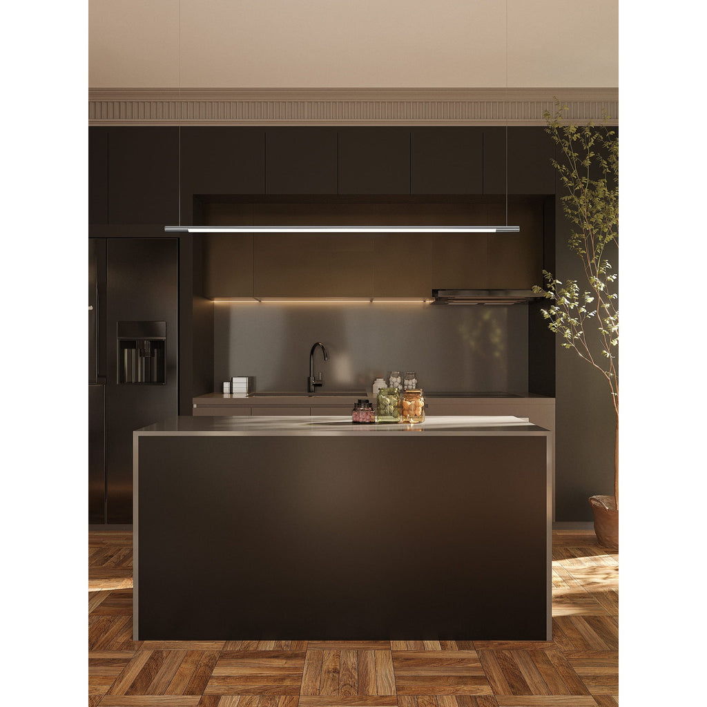 Maxlight Lampa wisząca Organic Horizon 150cm - Stal nierdzewna + akryl - Chrom P0359
