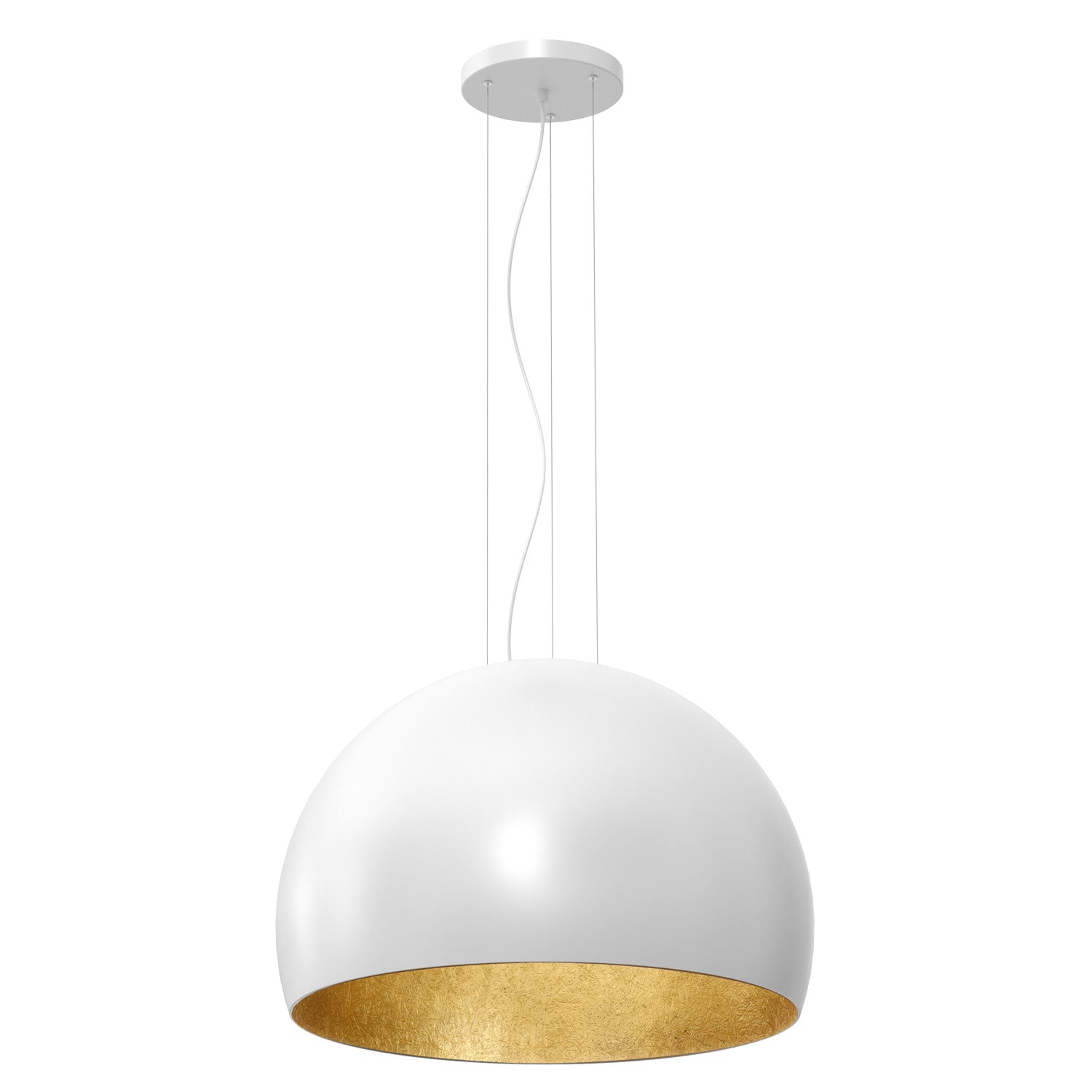 żyrandol Compo 3/4 bool ( dia 600) white/gold 1xE27