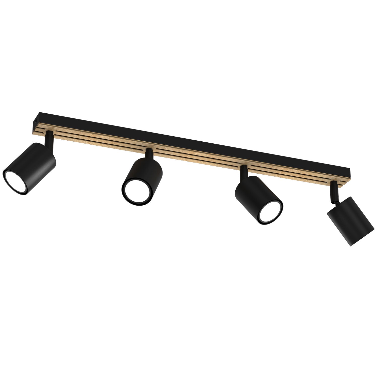 Spot Terra line 600 black/wood/black swivel 4xGU10 (Ceryfikat FSC 100%, SGSCH-COC-070615)