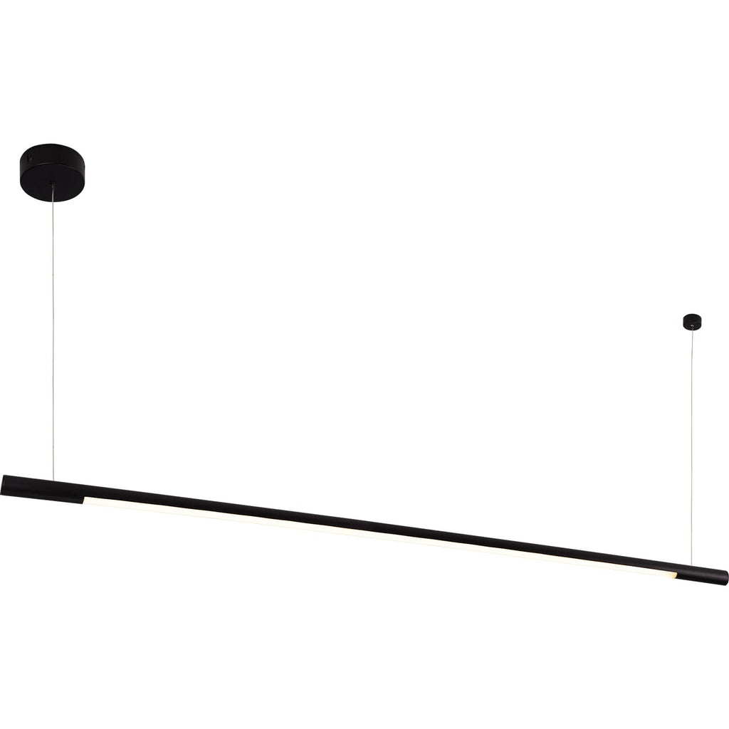 Maxlight Lampa wisząca Organic Horizon 150cm - Stal nierdzewna + akryl - Czarny P0358D