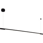 Maxlight Lampa wisząca Organic Horizon 150cm - Stal nierdzewna + akryl - Czarny P0358D