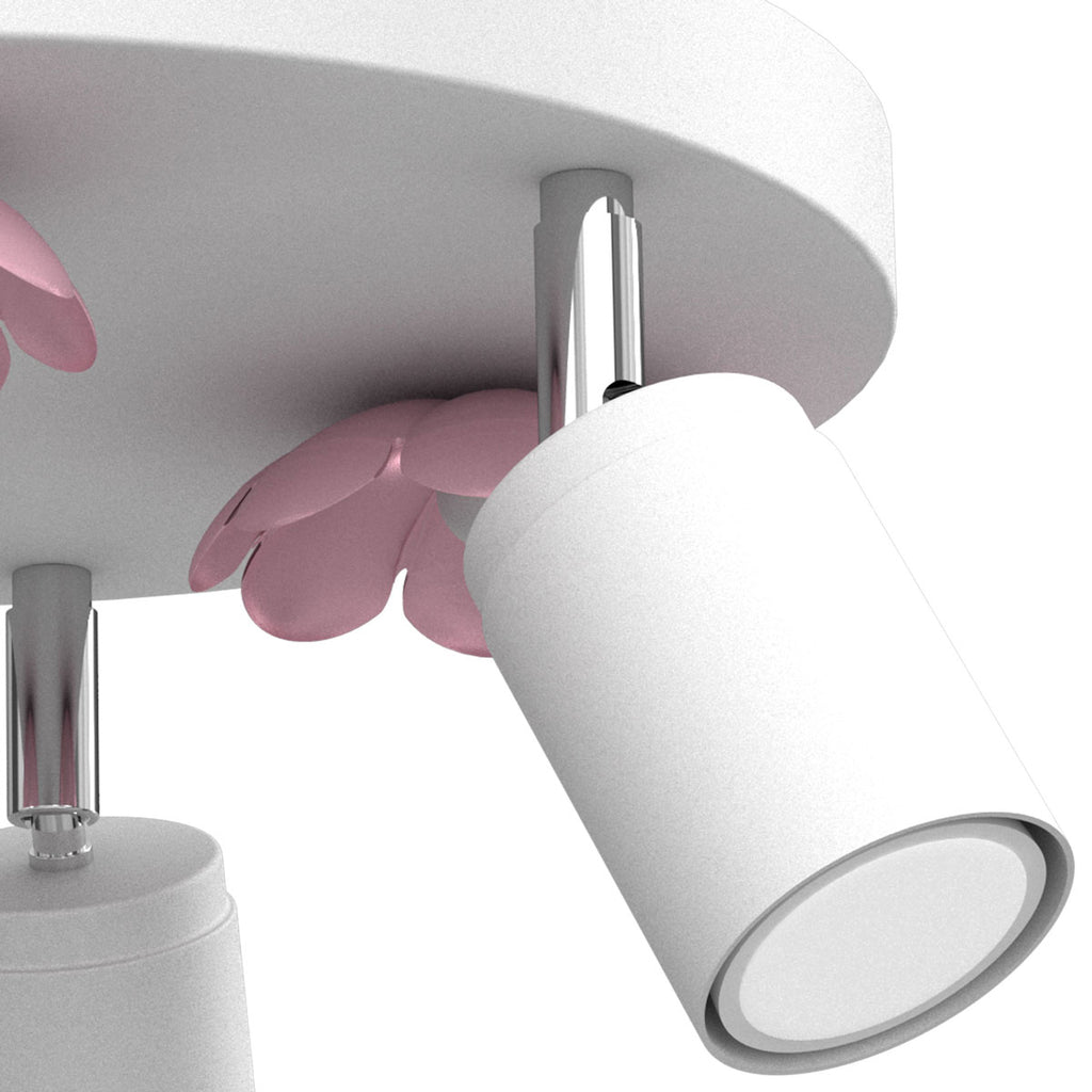spot Flower white/pink 3xGU10