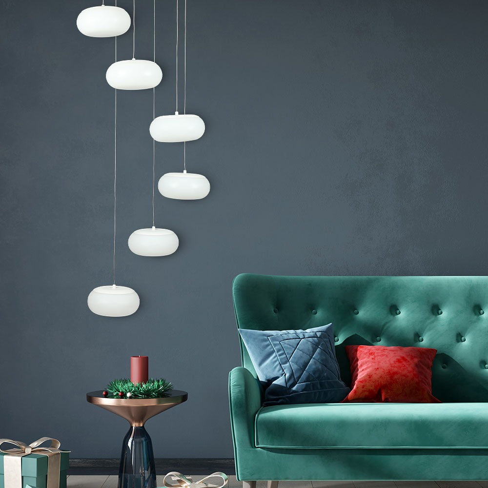 72W Lampa wisząca / Ściemnianie TRIAC / Barwa:3000K / Biały