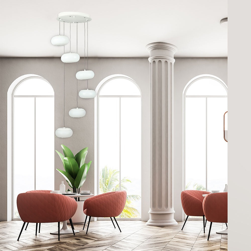 72W Lampa wisząca / Ściemnianie TRIAC / Barwa:3000K / Biały