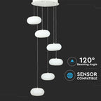 72W Lampa wisząca / Ściemnianie TRIAC / Barwa:3000K / Biały