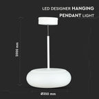 25W Lampa wisząca (Ściemnianie TRIAC) / Barwa: 3000K / Biały