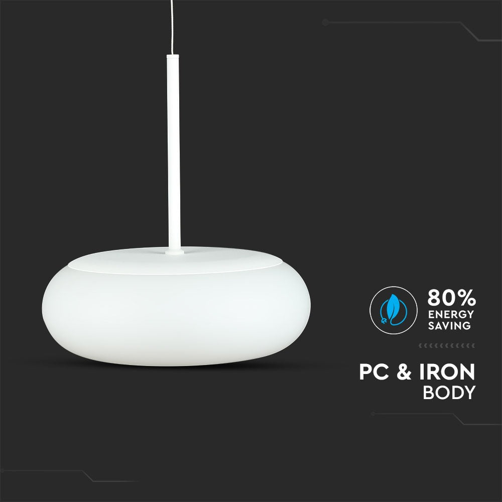 25W Lampa wisząca (Ściemnianie TRIAC) / Barwa: 3000K / Biały