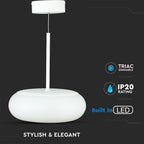 25W Lampa wisząca (Ściemnianie TRIAC) / Barwa: 3000K / Biały