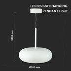 40W Lampa wisząca (Ściemnianie TRIAC) / Barwa:3000K / Biały