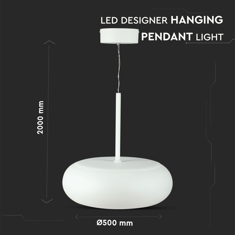 40W Lampa wisząca (Ściemnianie TRIAC) / Barwa:3000K / Biały