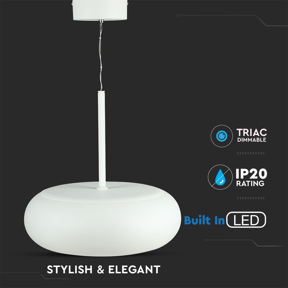 40W Lampa wisząca (Ściemnianie TRIAC) / Barwa:3000K / Biały