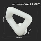20W Kinkiet (Ściemnianie TRIAC) Barwa: 3000K / Biały