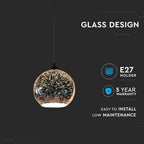 Lampa wisząca / Kula / Szkło 3D / Średnica: 250