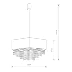 Nowodvorski Żyrandol MODENA 1x60W 50/60Hz - Tkanina - Czarny 4014