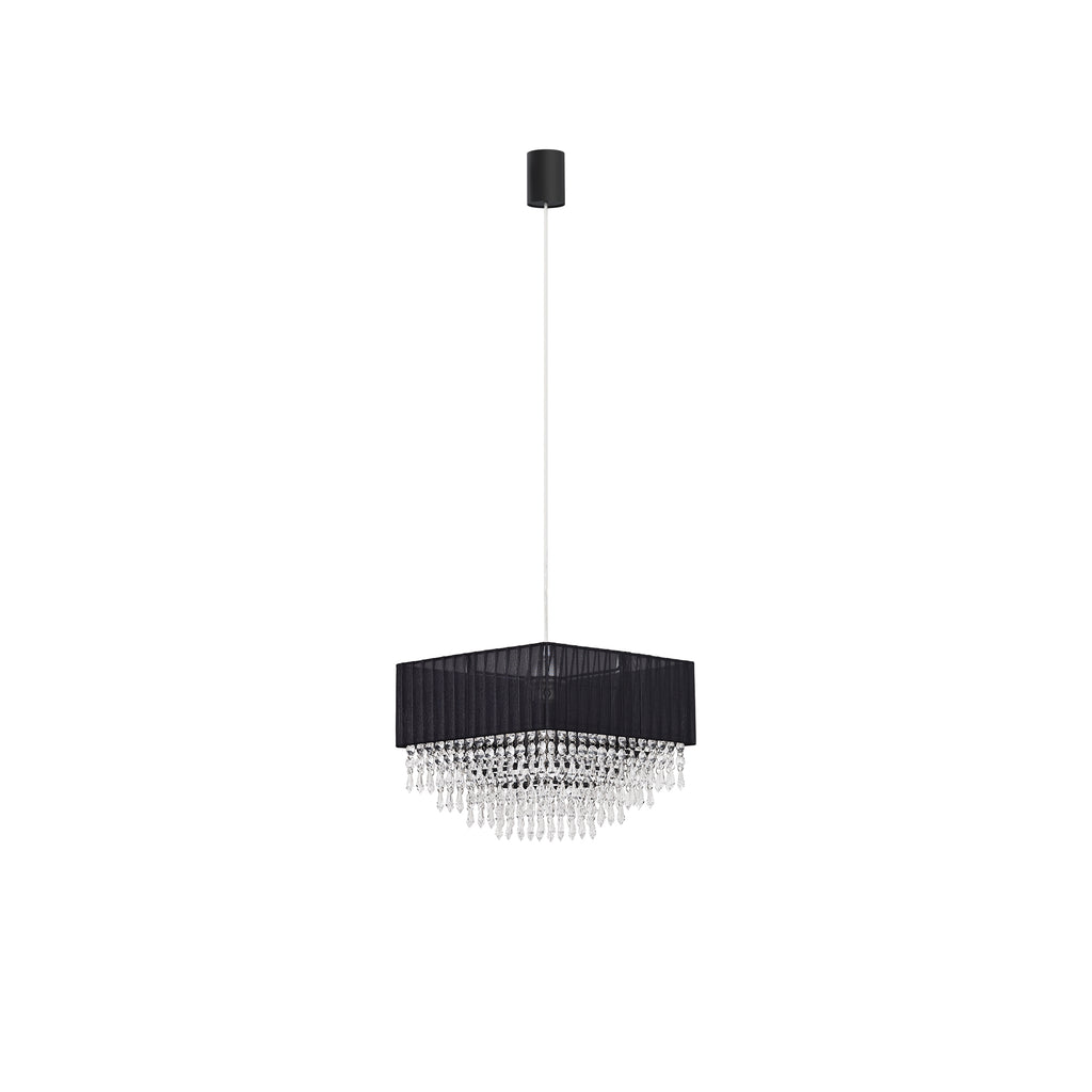 Nowodvorski Żyrandol MODENA 1x60W 50/60Hz - Tkanina - Czarny