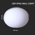 Oprawa ogrodowa LED OVAL BALL / / Wymiary:20X14cm