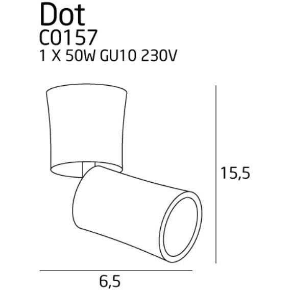 Maxlight Plafon Dot - Metal - Czarny C0157