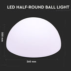 Oprawa ogrodowa LED HALF / Okrągła BALL / / Wymiary:50X26cm