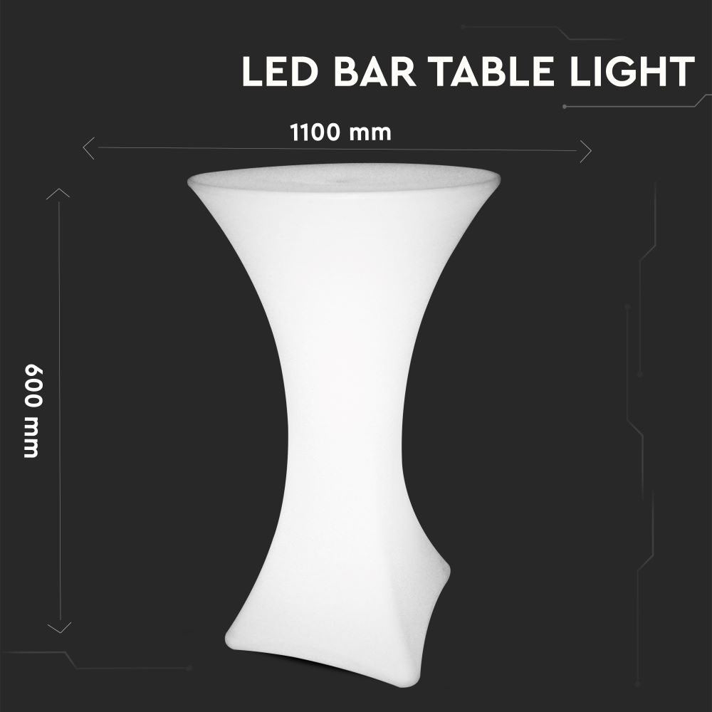 Stolik ogrodowy LED / / Wymiary:60X110cm