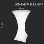 Stolik ogrodowy LED / / Wymiary:60X110cm