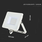 30W Naświetlacz LED SMD / Chip SAMSUNG / Barwa:4000K / Obudowa: Biała