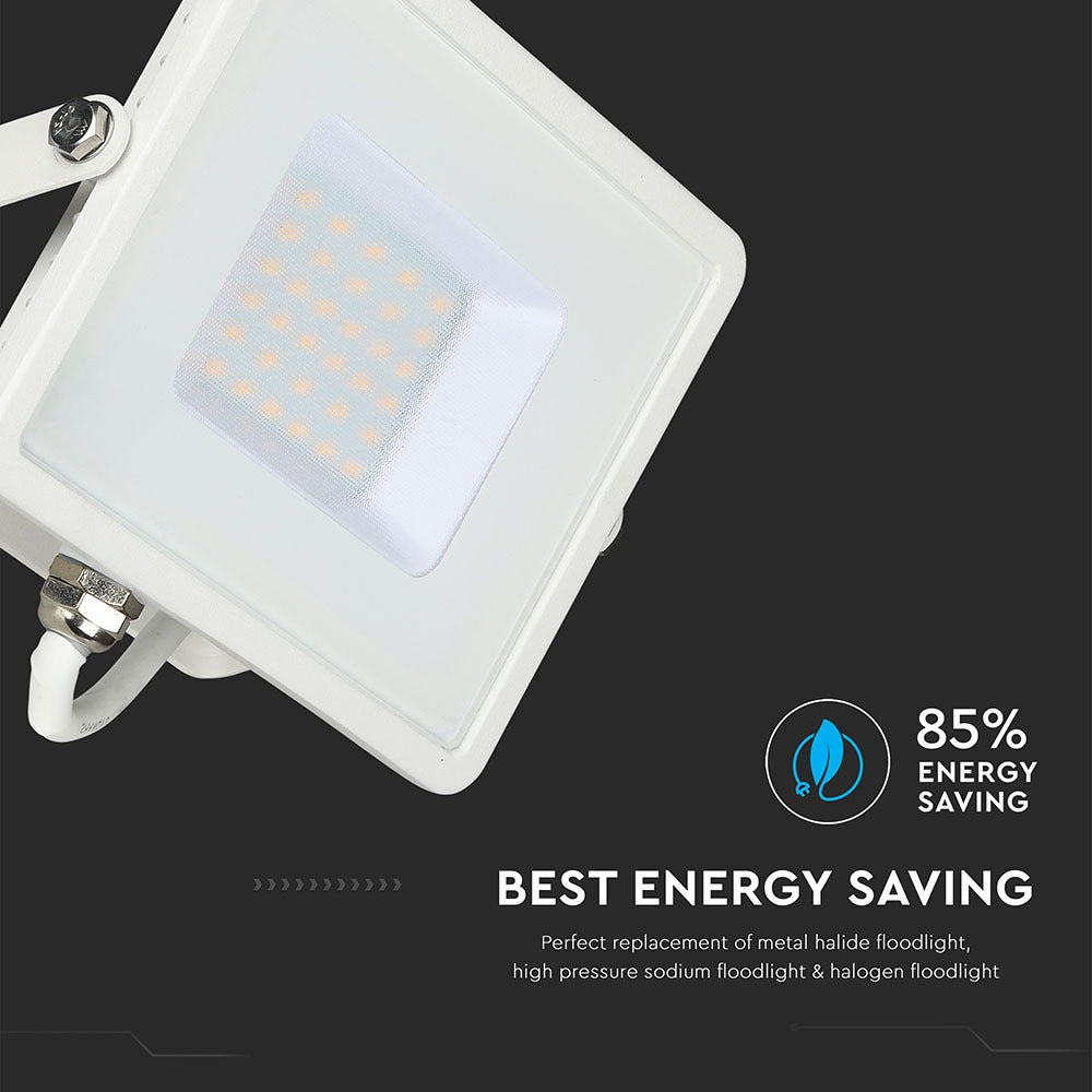 30W Naświetlacz LED SMD / Chip SAMSUNG / Barwa:4000K / Obudowa: Biała