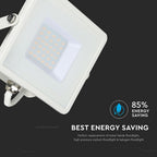 30W Naświetlacz LED SMD / Chip SAMSUNG / Barwa:4000K / Obudowa: Biała