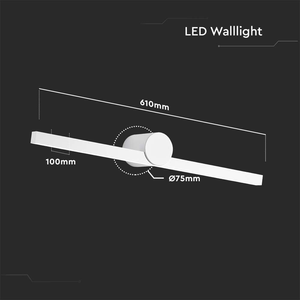 10W Kinkiet LED / Lustra - obrazy / Biały / Barwa: 4000K